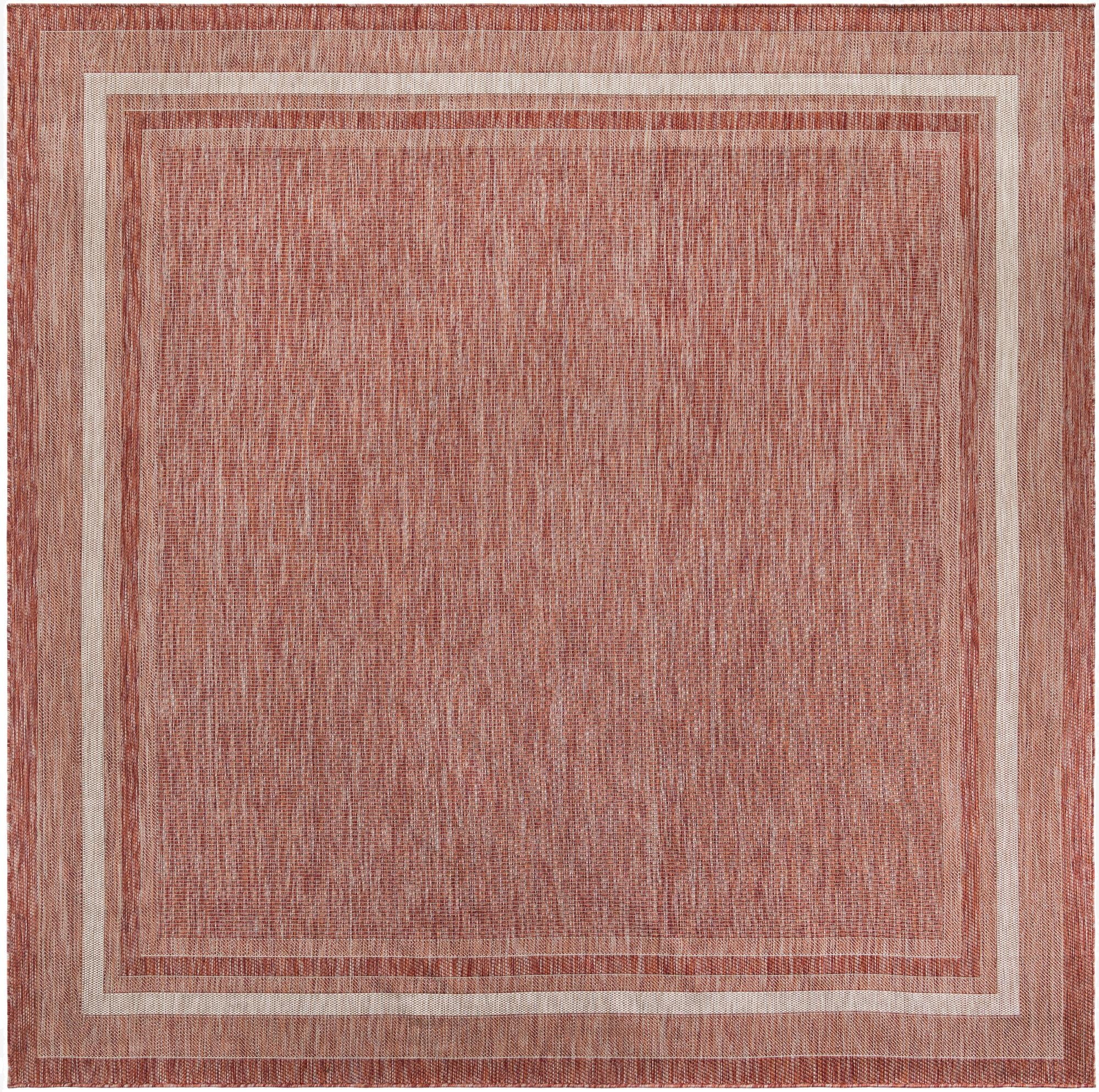 Primary image 10' x 10'  Washable Border Indoor / Outdoor Square Rug