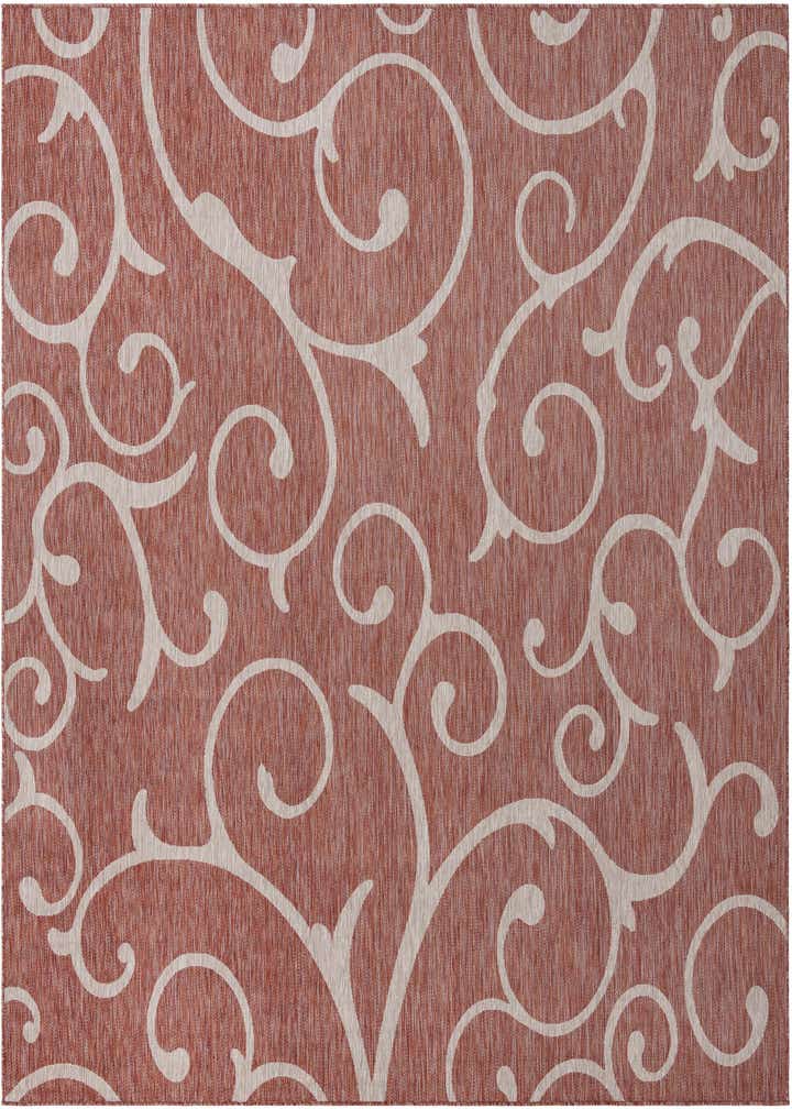 10' 8 x 10' 8 Easy-Clean Botanical Indoor / Outdoor Square Rug