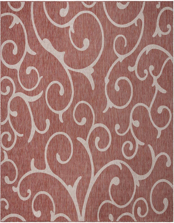 Detail image of 13' x 13' Easy-Clean Botanical Indoor / Outdoor Square Rug