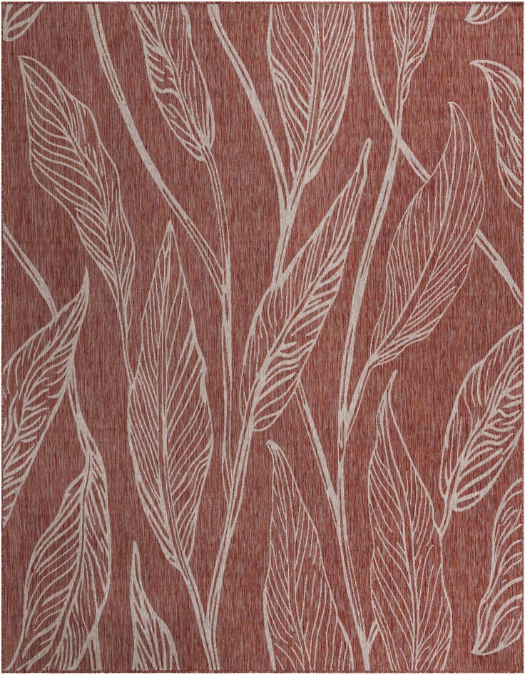 Detail image of 10' 8 x 10' 8 Easy-Clean Botanical Indoor / Outdoor Square Rug
