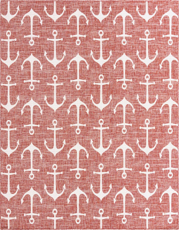 Detail image of 10' x 10' Easy-Clean Coastal Indoor / Outdoor Square Rug
