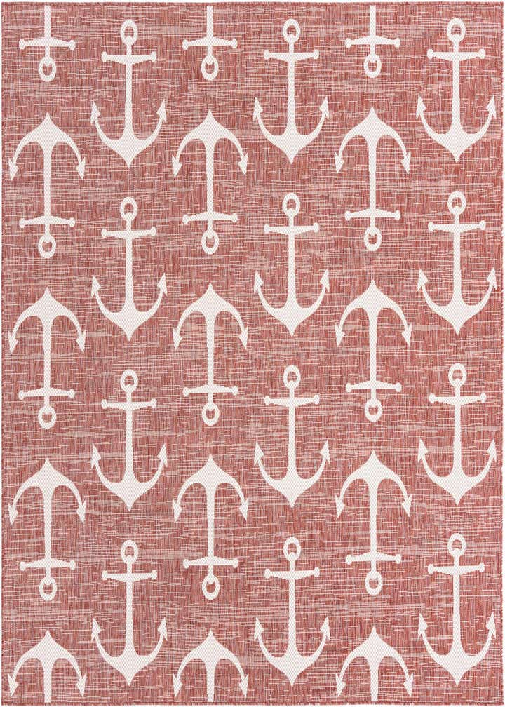 7' 10 x 7' 10 Easy-Clean Coastal Indoor / Outdoor Square Rug
