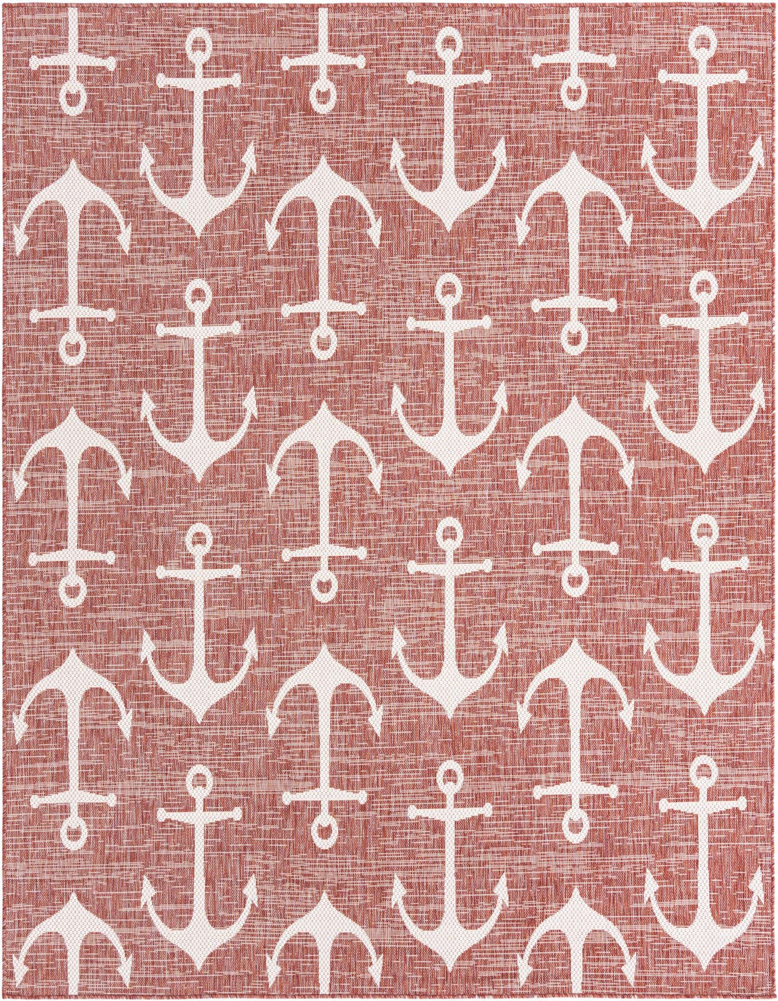 7' 10 x 7' 10 Easy-Clean Coastal Indoor / Outdoor Square Rug