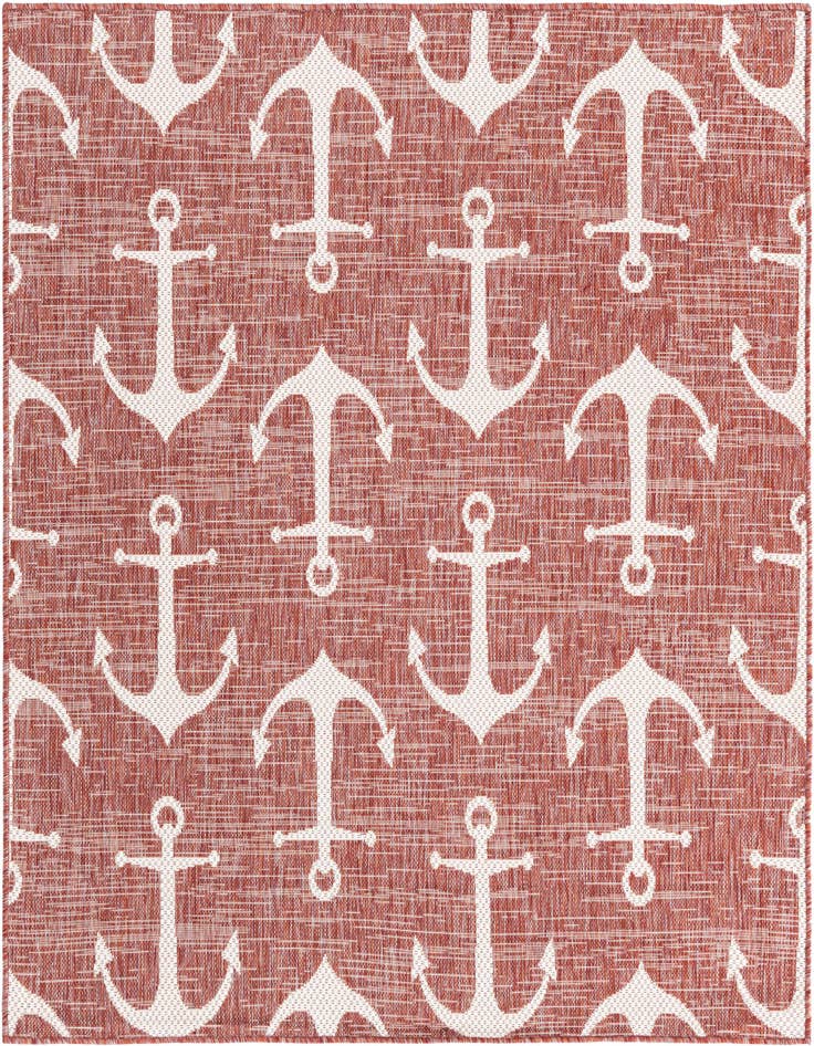 Detail image of 5' 3 x 5' 3 Easy-Clean Coastal Indoor / Outdoor Square Rug