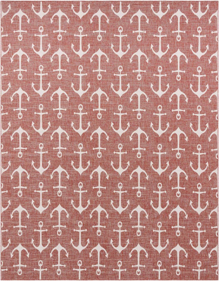 Detail image of 13' x 13' Easy-Clean Coastal Indoor / Outdoor Square Rug