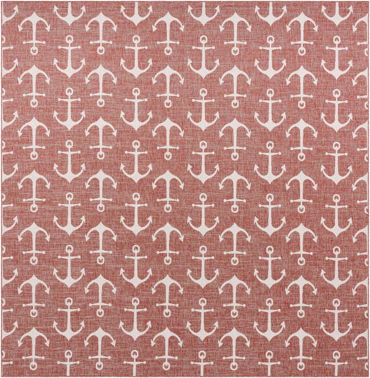 13' x 13' Easy-Clean Coastal Indoor / Outdoor Square Rug