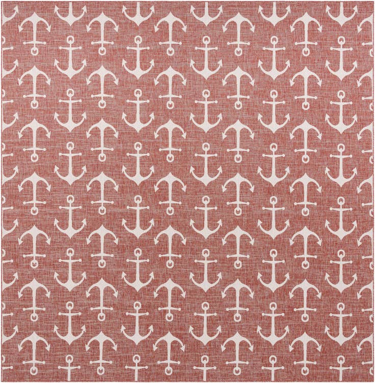 Detail image of 13' x 13' Easy-Clean Coastal Indoor / Outdoor Square Rug