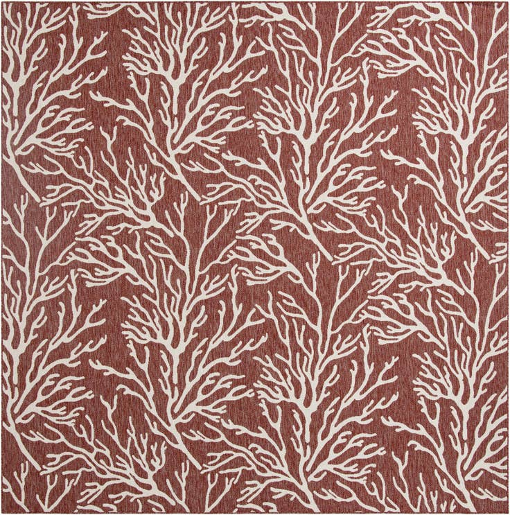Detail image of 12' x 12' Easy-Clean Coastal Indoor / Outdoor Square Rug