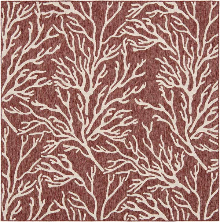 7' 10 x 7' 10 Easy-Clean Coastal Indoor / Outdoor Square Rug