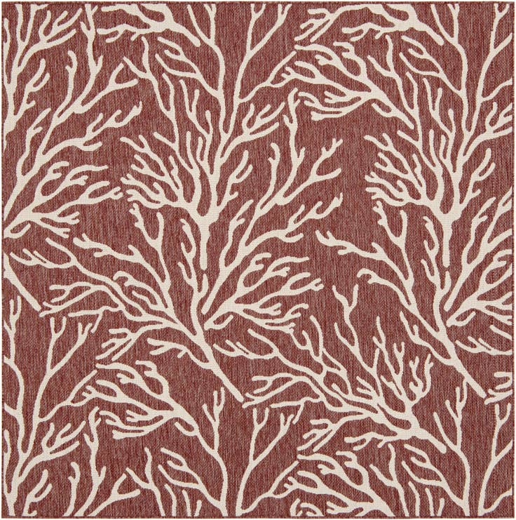 Detail image of 7' 10 x 7' 10 Easy-Clean Coastal Indoor / Outdoor Square Rug
