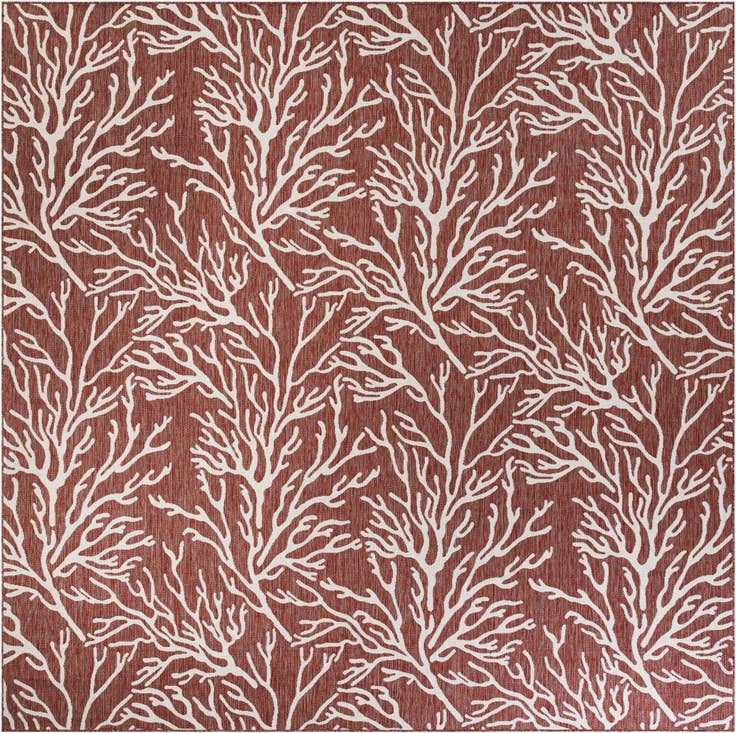 Detail image of 13' x 13' Easy-Clean Coastal Indoor / Outdoor Square Rug