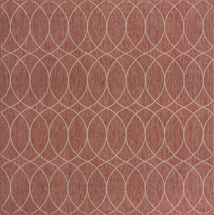 10' x 10' Easy-Clean Lattice Indoor / Outdoor Square Rug