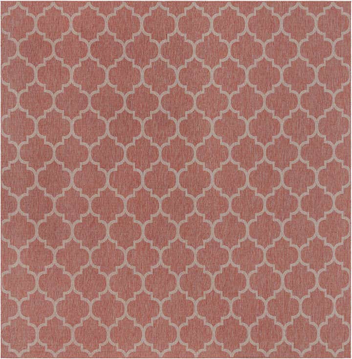 400cm x 400cm Easy-Clean Lattice Indoor / Outdoor Square Rug