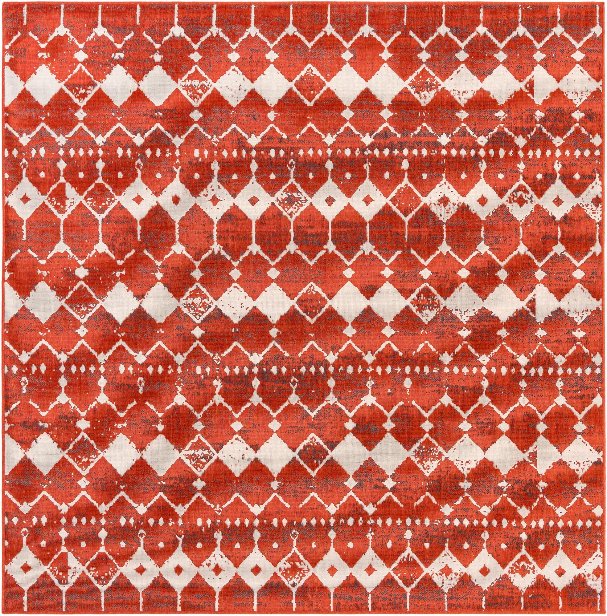 240cm x 240cm  Washable Lattice Indoor / Outdoor Square Rug