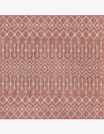 7' 10 x 7' 10 Easy-Clean Lattice Indoor / Outdoor Square Rug