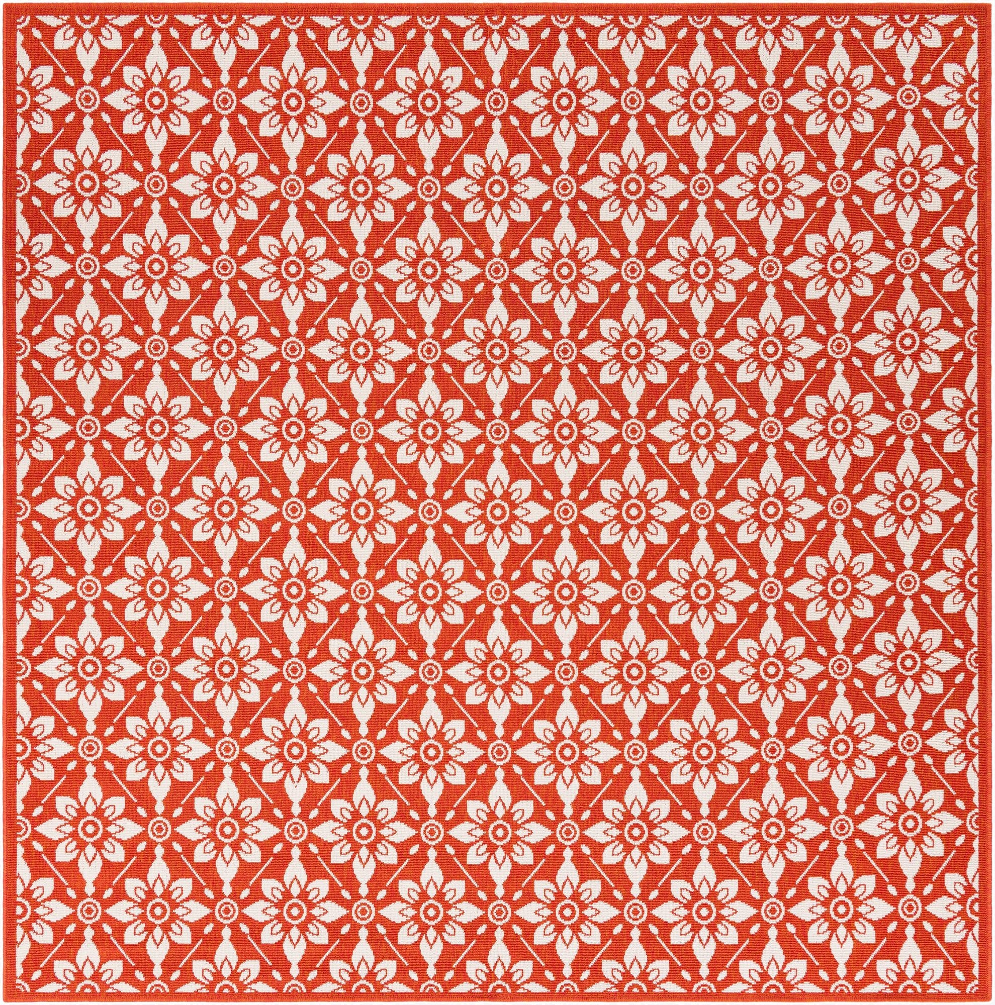 240cm x 240cm  Washable Lattice Indoor / Outdoor Square Rug