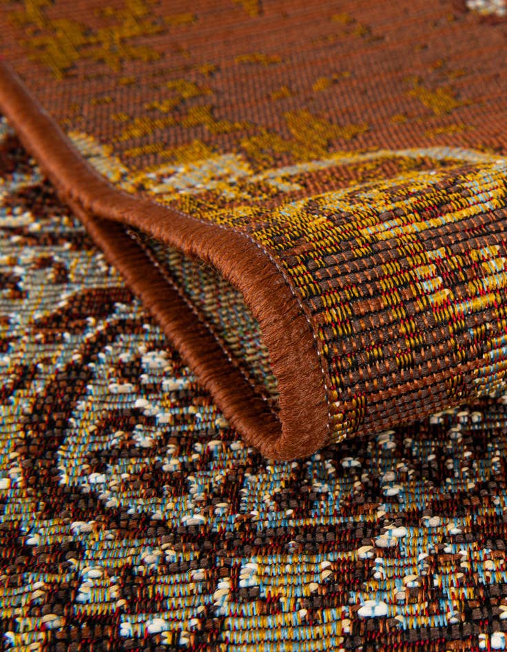 Detail image of 6' x 6'  Washable Modern Indoor / Outdoor Square Rug