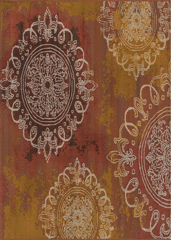 6' x 6' Easy-Clean Modern Indoor / Outdoor Square Rug