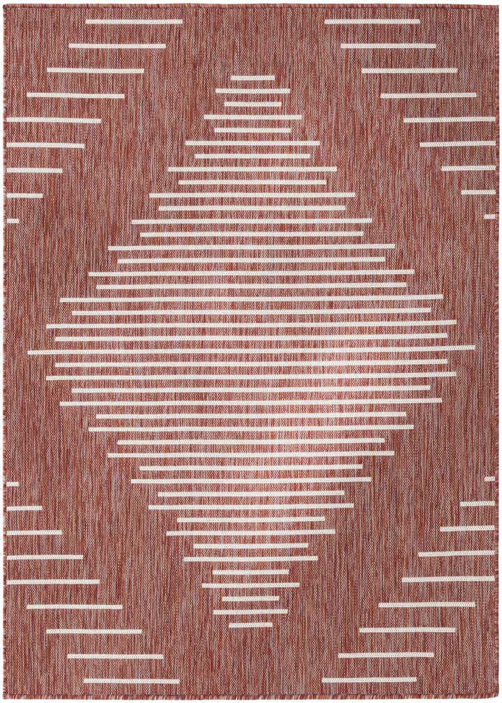 5' 3 x 5' 3 Easy-Clean Modern Indoor / Outdoor Square Rug
