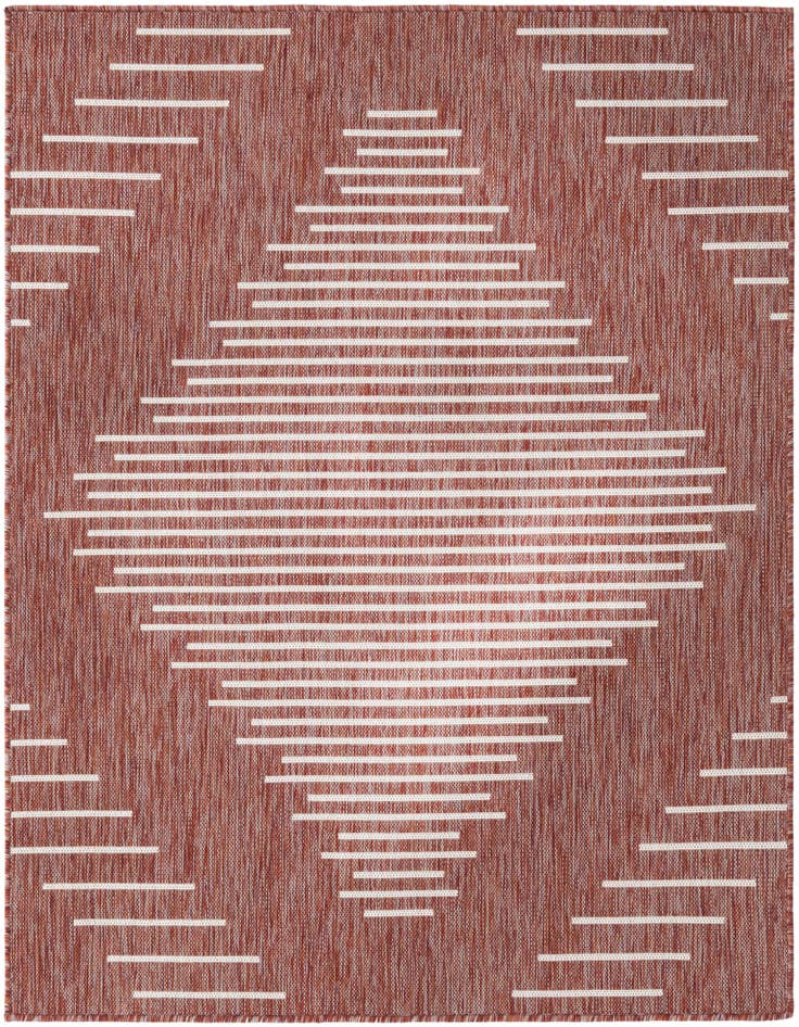 Detail image of 5' 3 x 5' 3 Easy-Clean Modern Indoor / Outdoor Square Rug