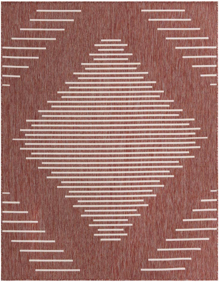 Detail image of 7' x 7' Easy-Clean Modern Indoor / Outdoor Square Rug