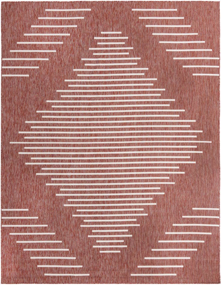 Detail image of 10' 8 x 10' 8 Easy-Clean Modern Indoor / Outdoor Square Rug