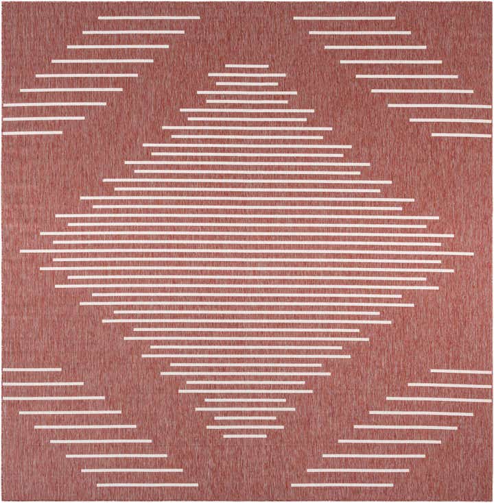 13' x 13' Easy-Clean Modern Indoor / Outdoor Square Rug