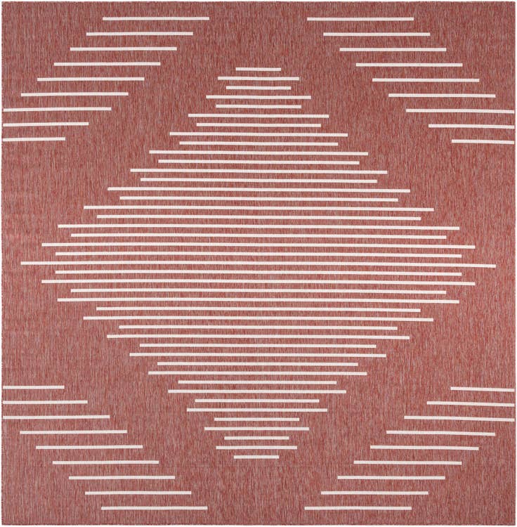 Detail image of 13' x 13' Easy-Clean Modern Indoor / Outdoor Square Rug
