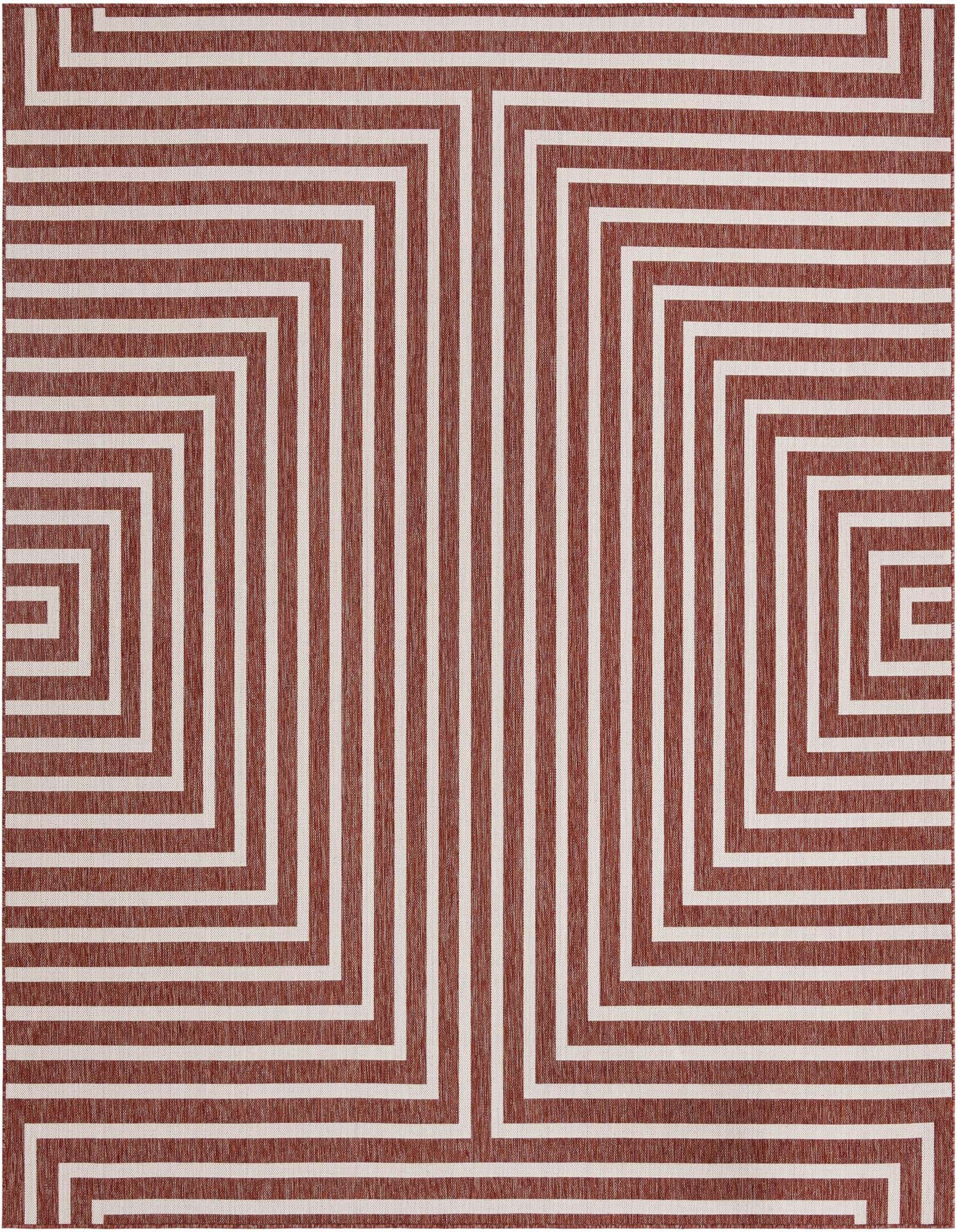 10' x 10' Easy-Clean Modern Indoor / Outdoor Square Rug
