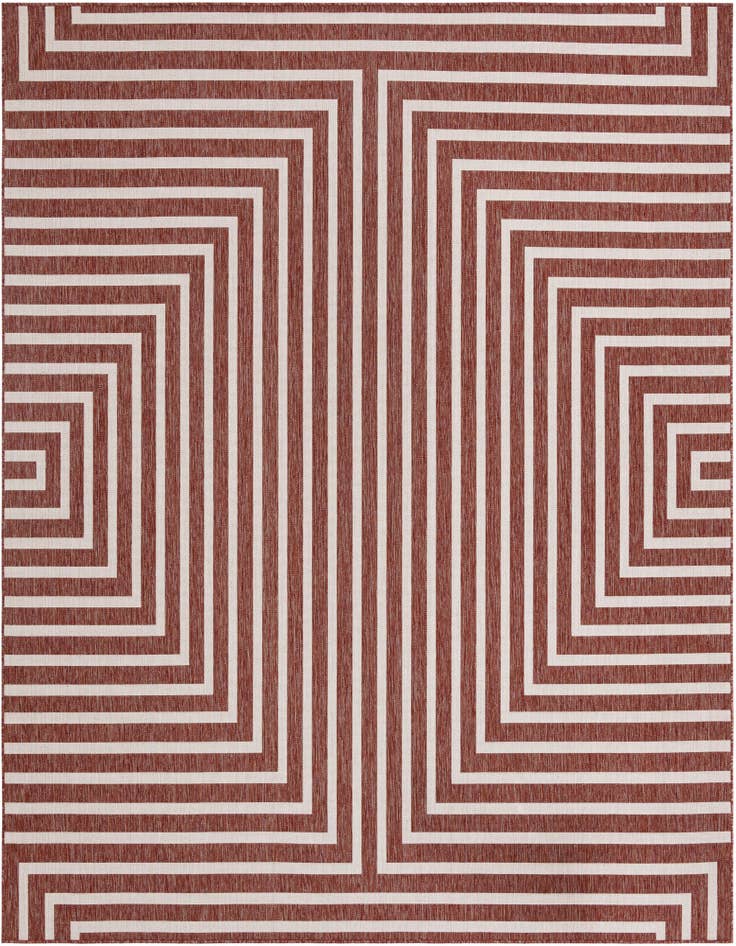 Detail image of 10' x 10' Easy-Clean Modern Indoor / Outdoor Square Rug
