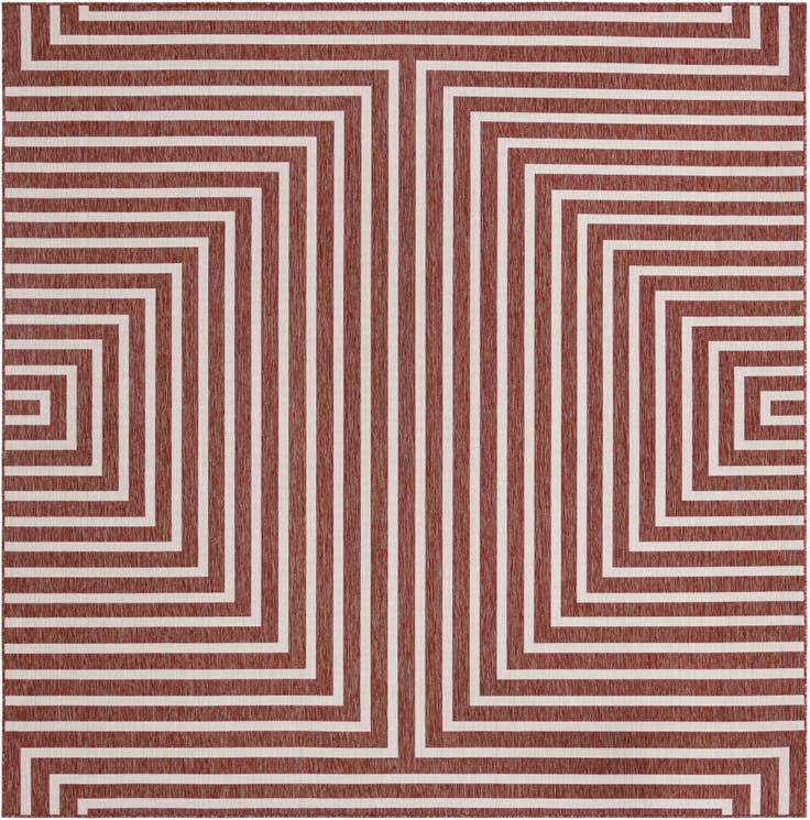 Detail image of 10' x 10' Easy-Clean Modern Indoor / Outdoor Square Rug
