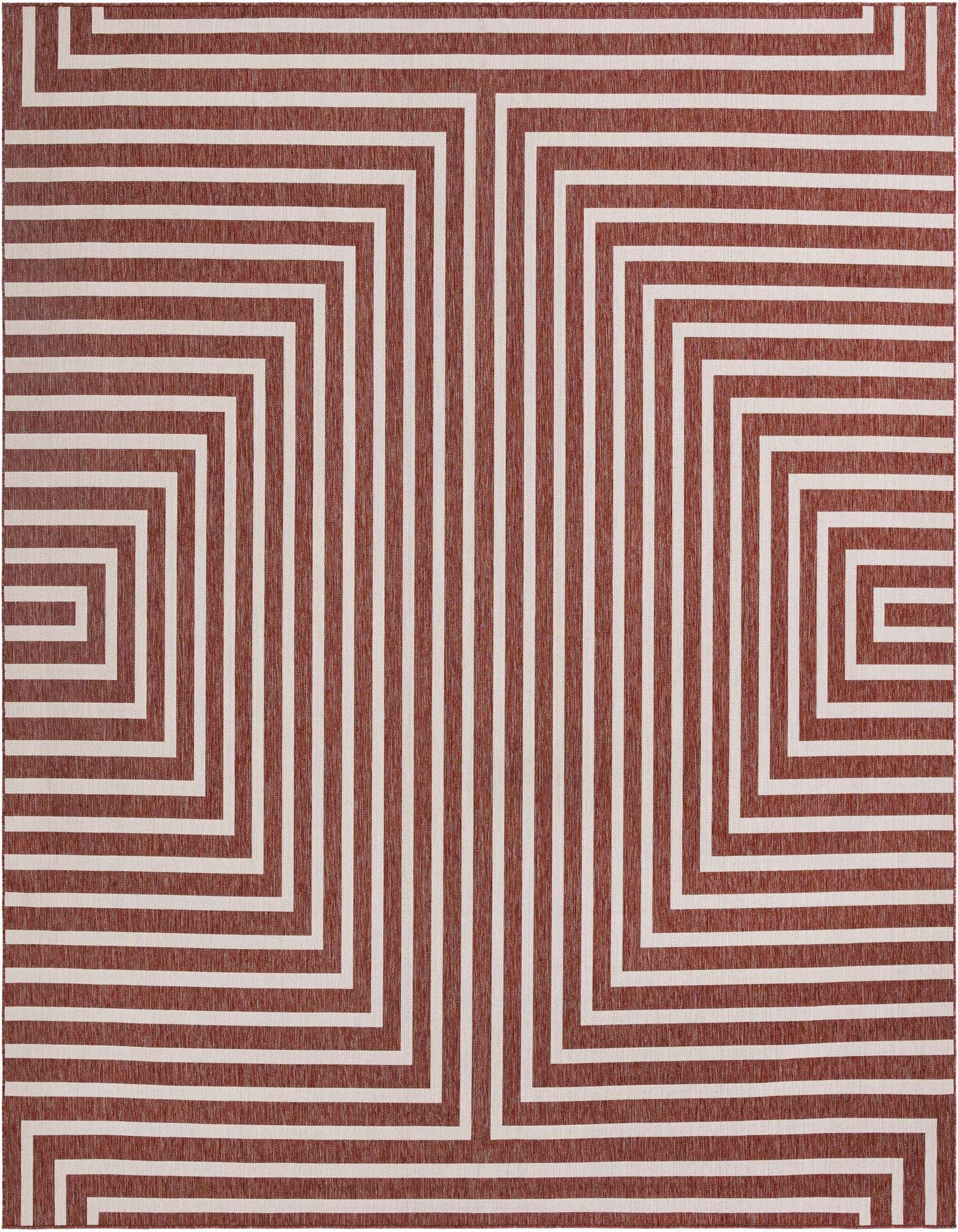 12' x 12' Easy-Clean Modern Indoor / Outdoor Square Rug