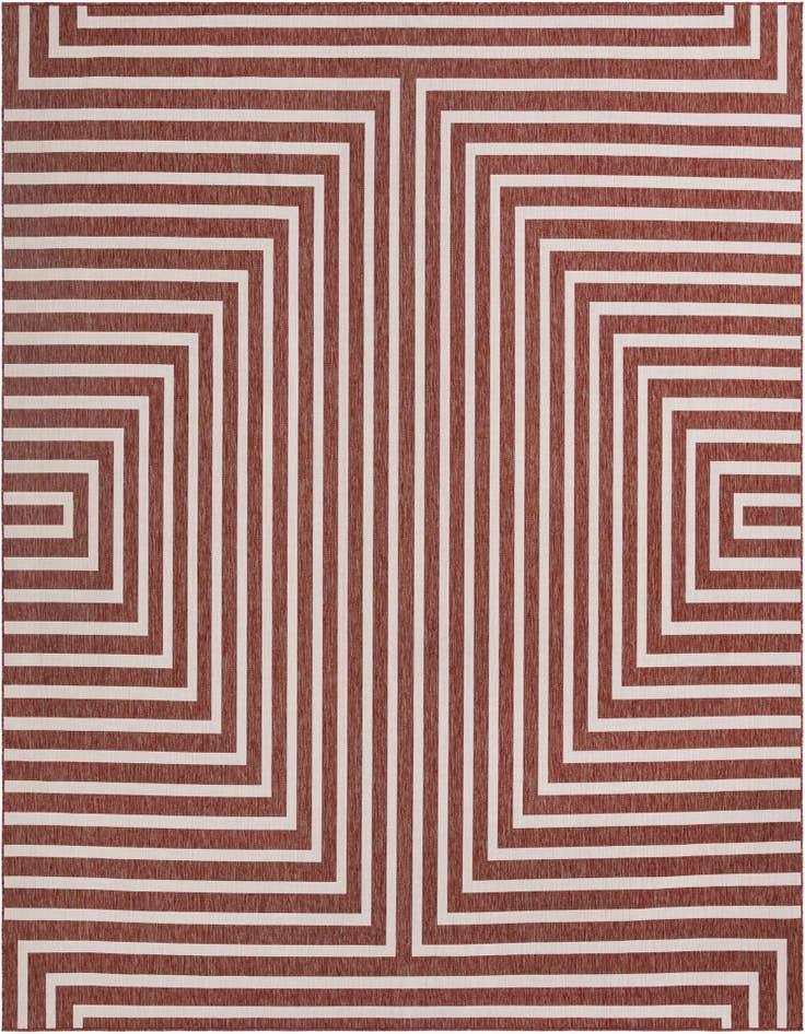 Detail image of 12' x 12' Easy-Clean Modern Indoor / Outdoor Square Rug