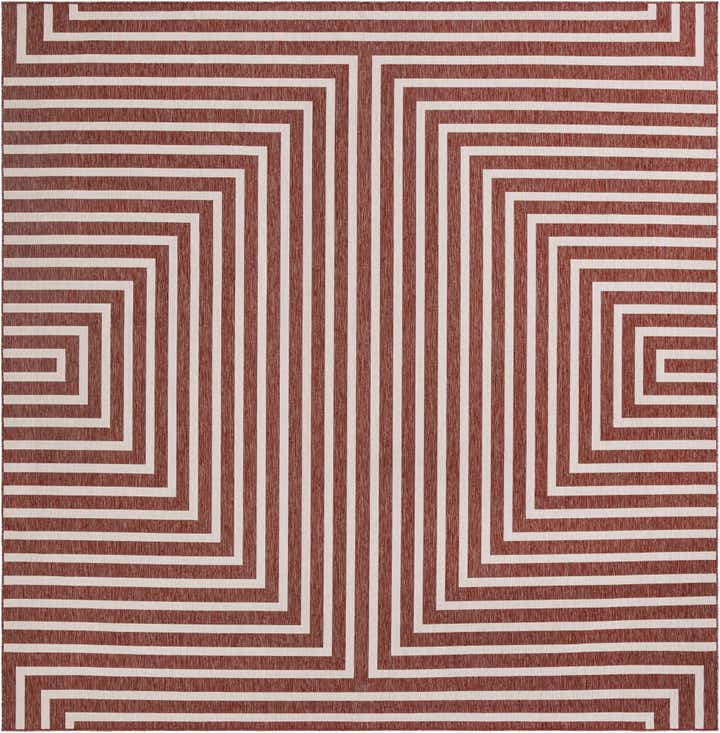 12' x 12' Easy-Clean Modern Indoor / Outdoor Square Rug