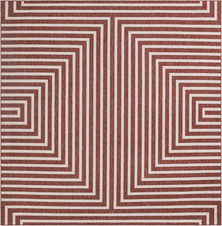 Detail image of 12' x 12' Easy-Clean Modern Indoor / Outdoor Square Rug