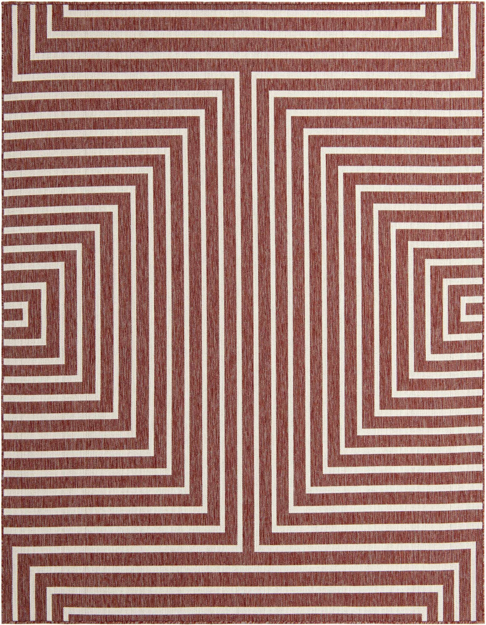 7' 10 x 7' 10 Easy-Clean Modern Indoor / Outdoor Square Rug
