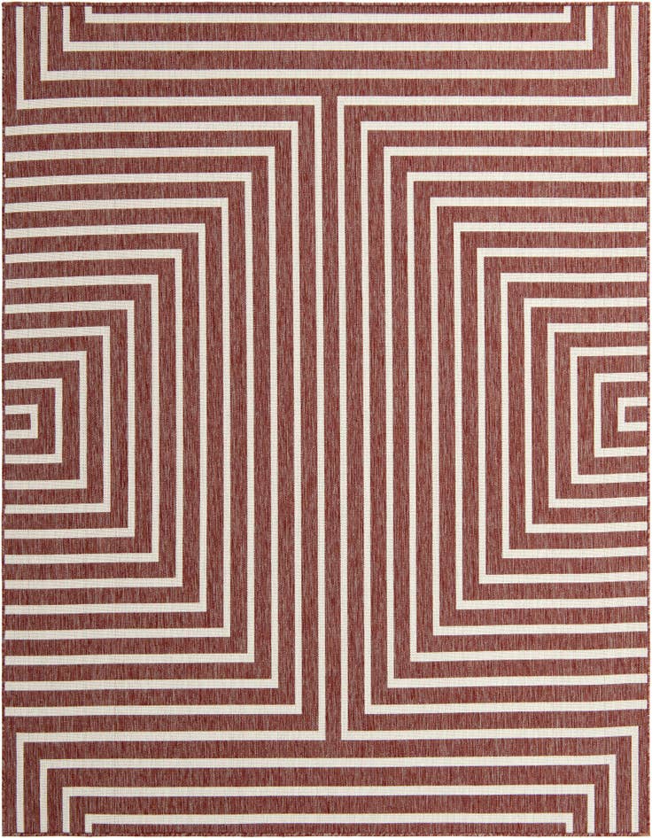 Detail image of 7' 10 x 7' 10 Easy-Clean Modern Indoor / Outdoor Square Rug