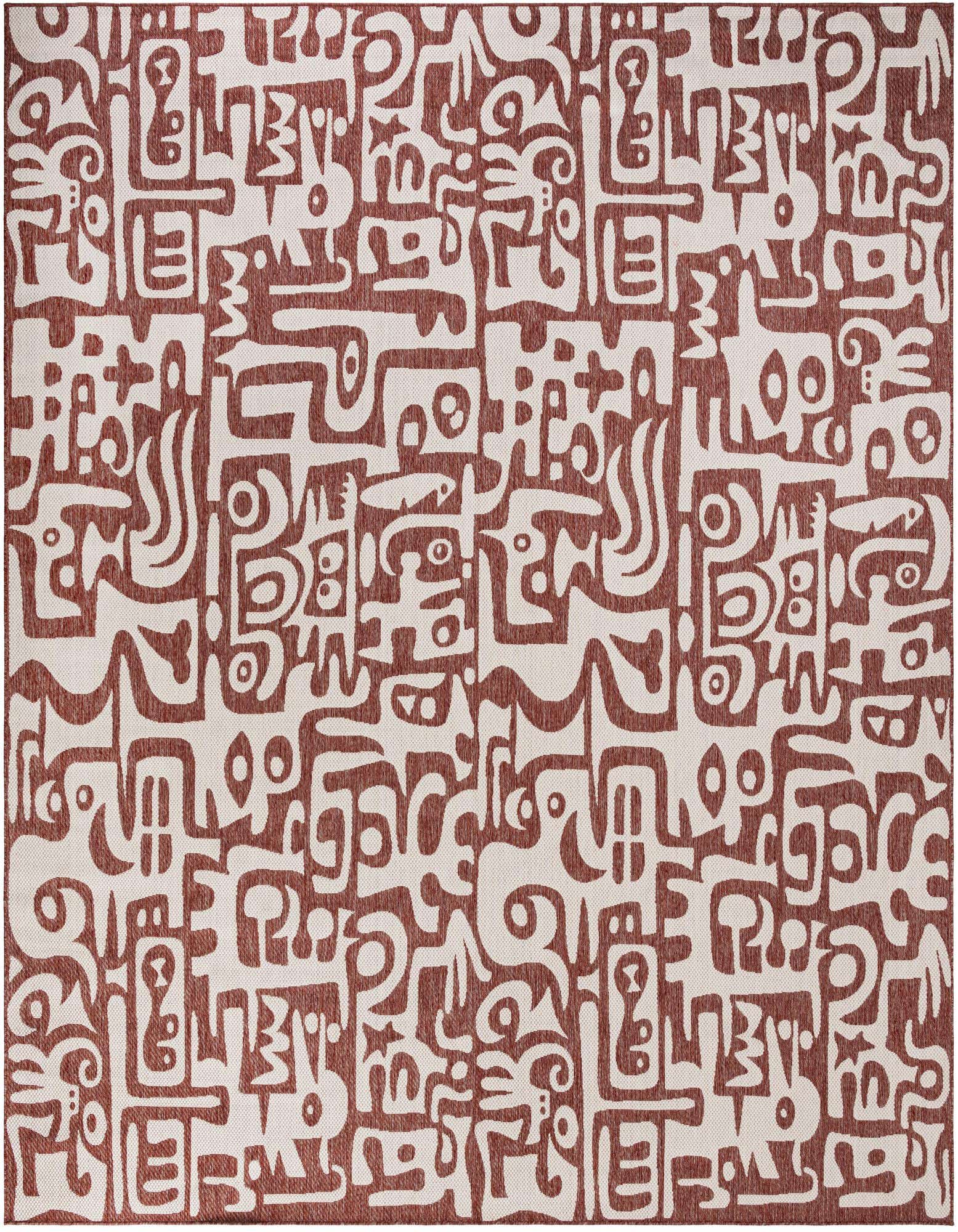 12' x 12' Easy-Clean Modern Indoor / Outdoor Square Rug