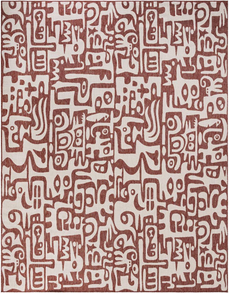 Detail image of 12' x 12' Easy-Clean Modern Indoor / Outdoor Square Rug