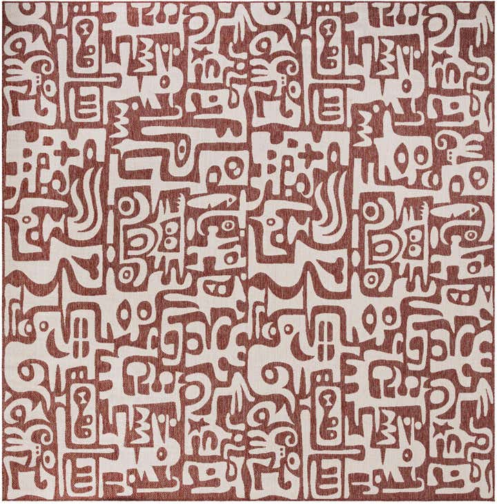 12' x 12' Easy-Clean Modern Indoor / Outdoor Square Rug