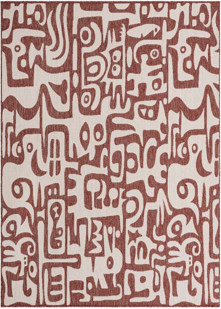 7' 10 x 7' 10 Easy-Clean Modern Indoor / Outdoor Square Rug