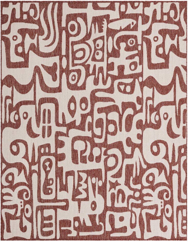 Detail image of 7' 10 x 7' 10 Easy-Clean Modern Indoor / Outdoor Square Rug