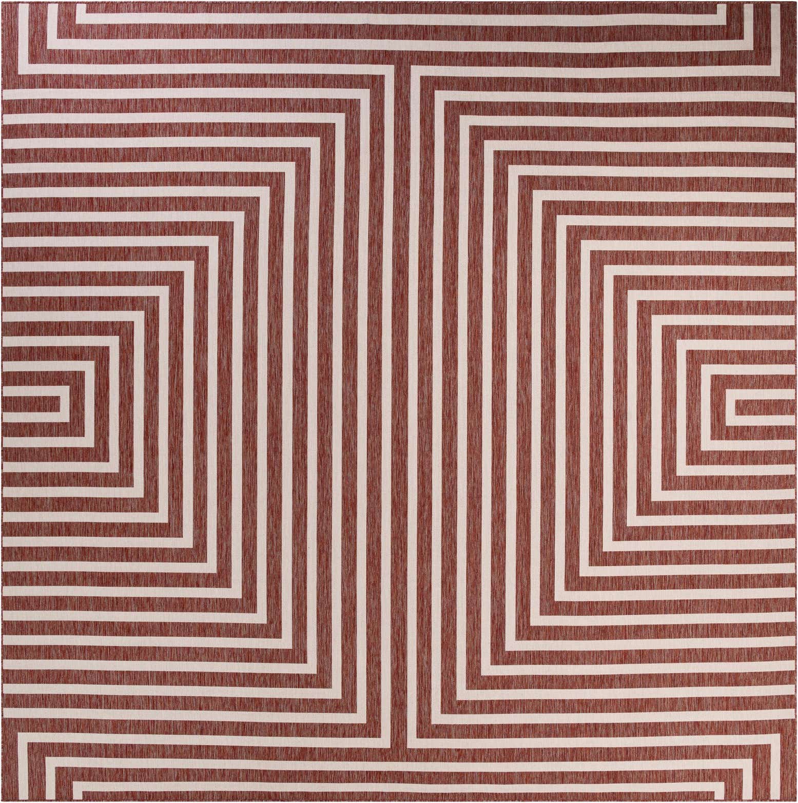 13' x 13' Easy-Clean Modern Indoor / Outdoor Square Rug
