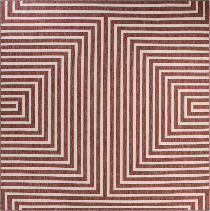 13' x 13' Easy-Clean Modern Indoor / Outdoor Square Rug