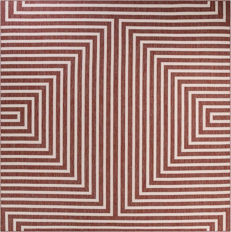 Detail image of 13' x 13' Easy-Clean Modern Indoor / Outdoor Square Rug