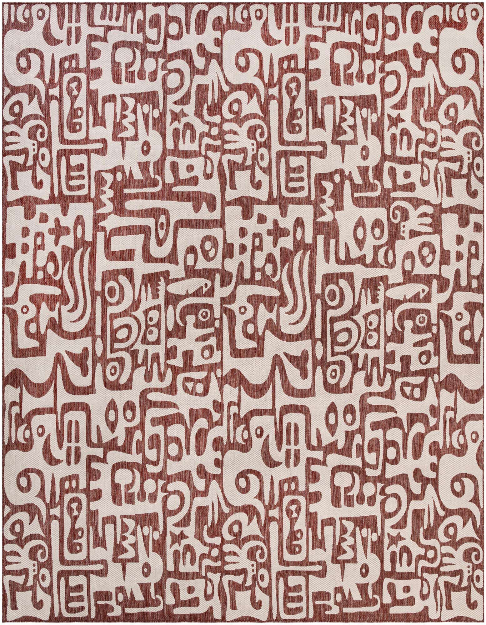 13' x 13' Easy-Clean Modern Indoor / Outdoor Square Rug