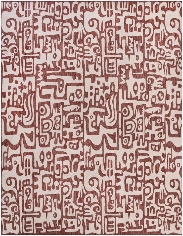 Detail image of 13' x 13' Easy-Clean Modern Indoor / Outdoor Square Rug