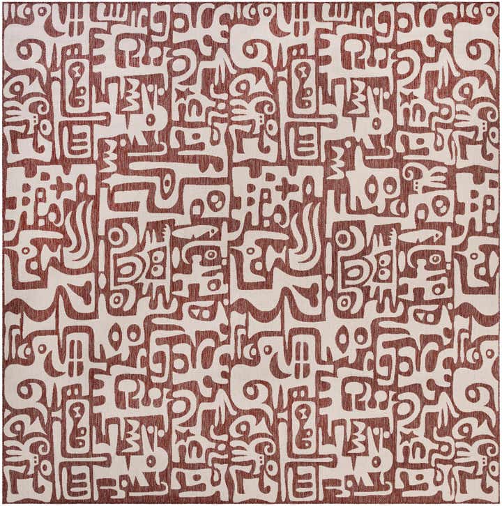 13' x 13' Easy-Clean Modern Indoor / Outdoor Square Rug