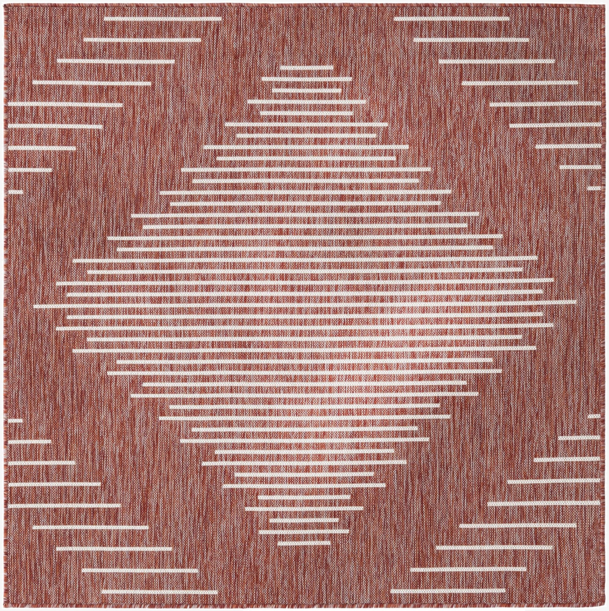 5' 3 x 5' 3  Washable Modern Indoor / Outdoor Square Rug