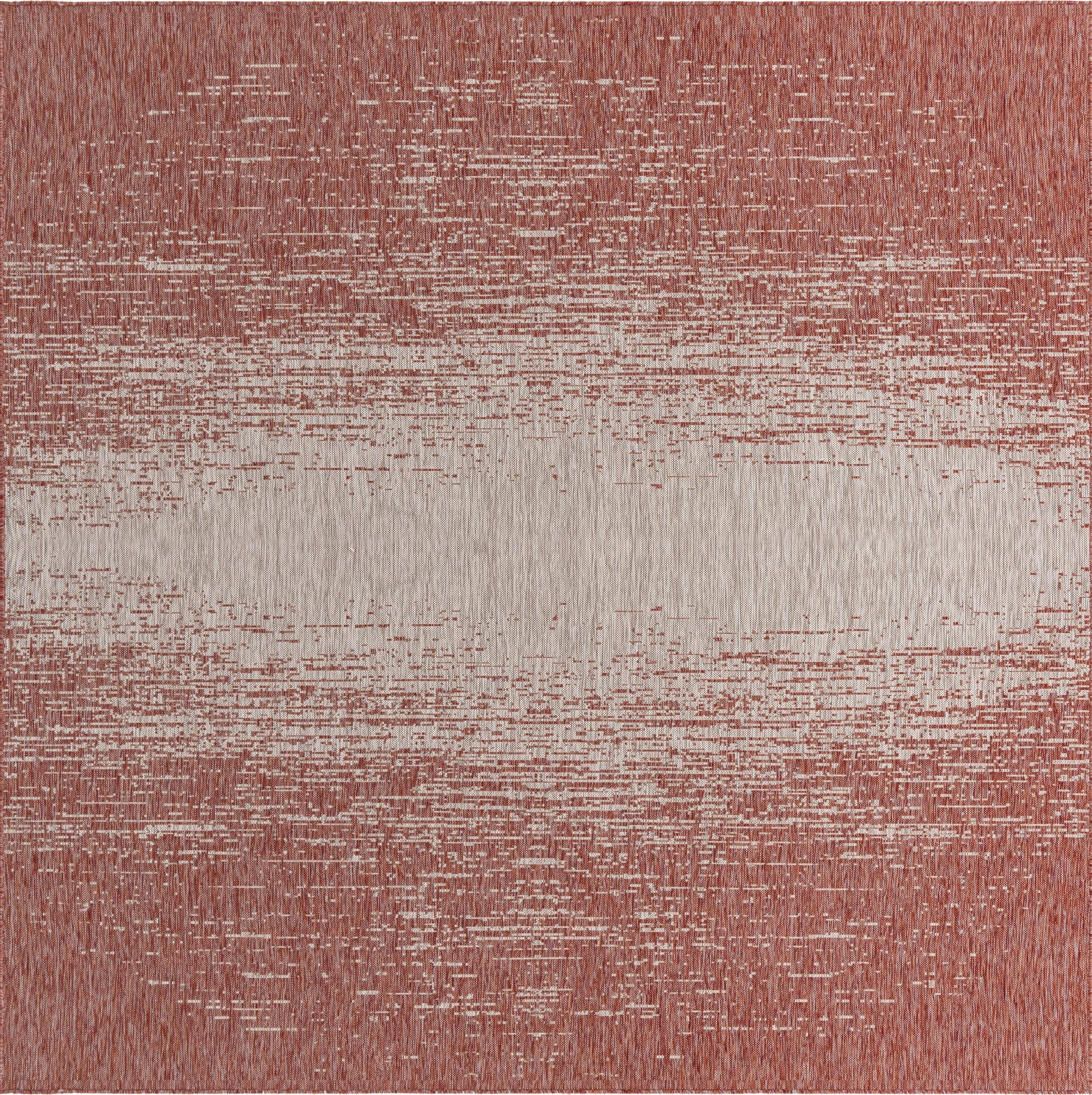 10' 8 x 10' 8  Washable Modern Indoor / Outdoor Square Rug